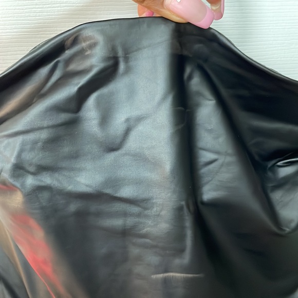 Cocoa Brownin Bozzolo Leather Strapless MIDI Dress - Picture 2 of 2